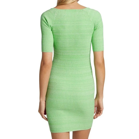 New REMAIN BIRGER CHRISTENSEN Rakella Rib-Knit Bodycon Dress Green size 4 - Picture 2 of 7